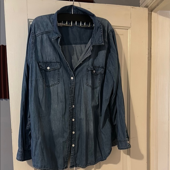 torrid Tops - Torrid Dark Blue Denim Shirt